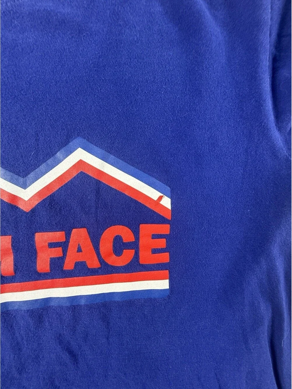 The North Face Graphic Logo T Shirt Men’s Small Blue Red Short Sleeve Cotton Tee